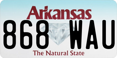 AR license plate 868WAU