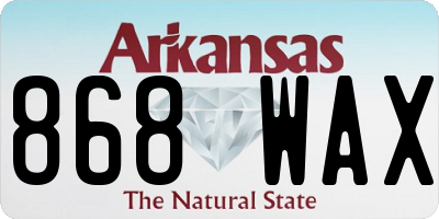 AR license plate 868WAX