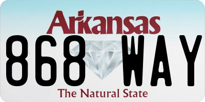 AR license plate 868WAY