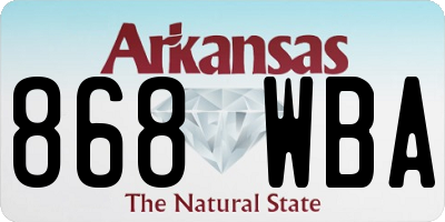 AR license plate 868WBA