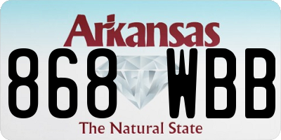AR license plate 868WBB