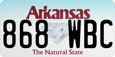 AR license plate 868WBC