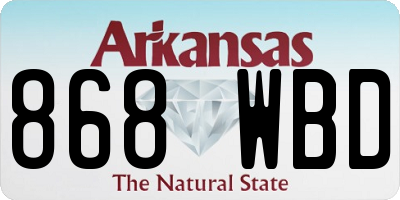 AR license plate 868WBD