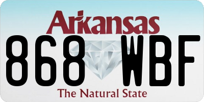 AR license plate 868WBF