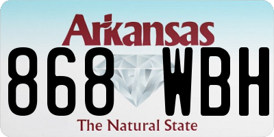 AR license plate 868WBH