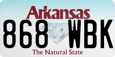 AR license plate 868WBK