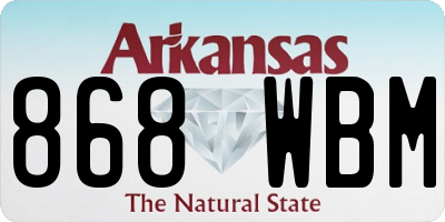 AR license plate 868WBM