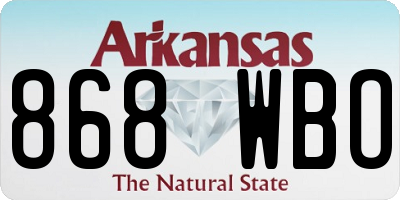 AR license plate 868WBO