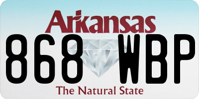 AR license plate 868WBP