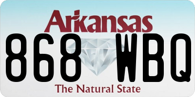 AR license plate 868WBQ