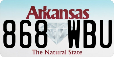 AR license plate 868WBU