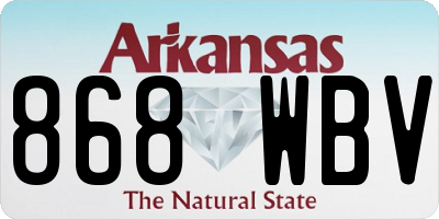 AR license plate 868WBV