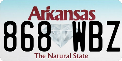 AR license plate 868WBZ