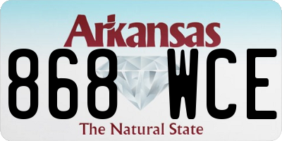 AR license plate 868WCE