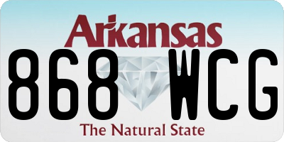AR license plate 868WCG