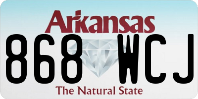 AR license plate 868WCJ