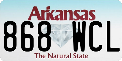 AR license plate 868WCL