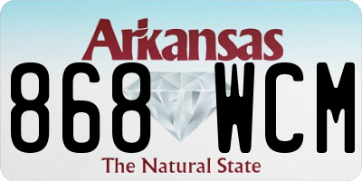 AR license plate 868WCM