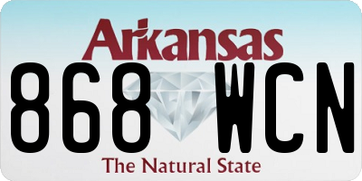 AR license plate 868WCN