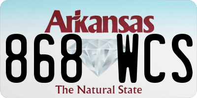 AR license plate 868WCS