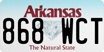 AR license plate 868WCT