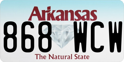 AR license plate 868WCW