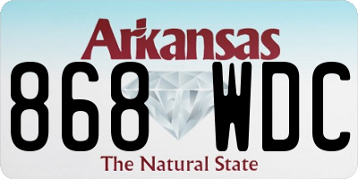 AR license plate 868WDC
