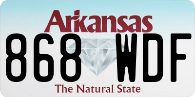 AR license plate 868WDF