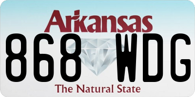 AR license plate 868WDG