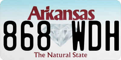 AR license plate 868WDH