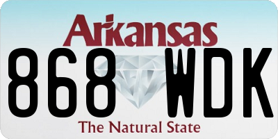 AR license plate 868WDK