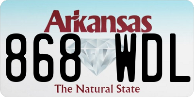 AR license plate 868WDL