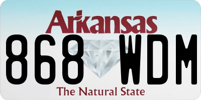 AR license plate 868WDM