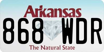 AR license plate 868WDR