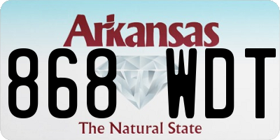 AR license plate 868WDT