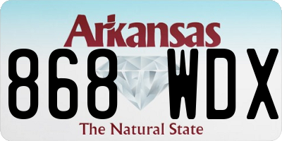 AR license plate 868WDX