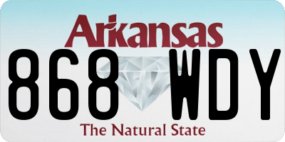 AR license plate 868WDY