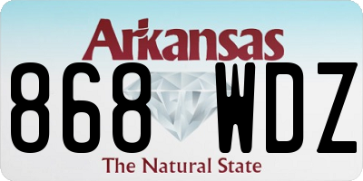 AR license plate 868WDZ
