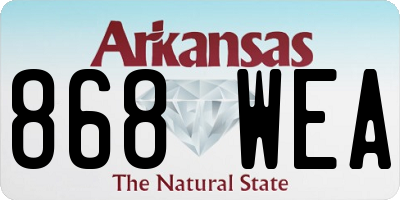 AR license plate 868WEA