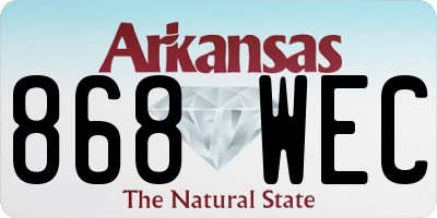 AR license plate 868WEC