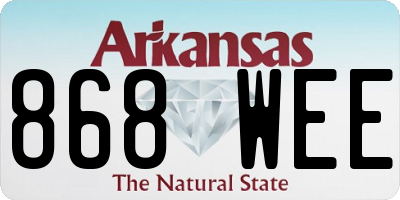 AR license plate 868WEE