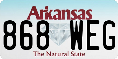 AR license plate 868WEG