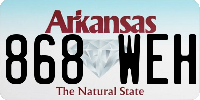 AR license plate 868WEH