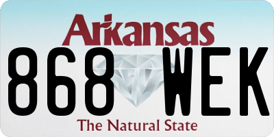 AR license plate 868WEK