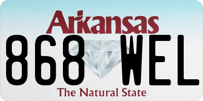AR license plate 868WEL