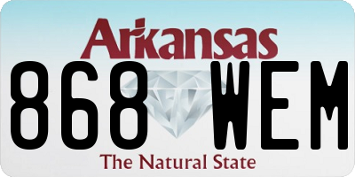 AR license plate 868WEM
