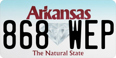 AR license plate 868WEP