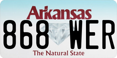AR license plate 868WER