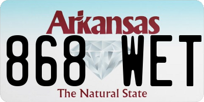 AR license plate 868WET