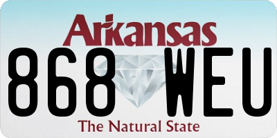AR license plate 868WEU